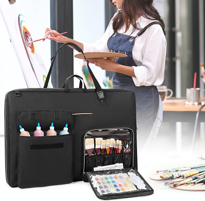 Damero Art Portfolio Case 24 x 36, with Shoulder Strap and Luggage Sleeve | Art Portfolio Bag Case with Reinforced Corners, Artwork Carrying Tote Bag for 4k 8k Sketching and Drawing Painting Supply - Image 8