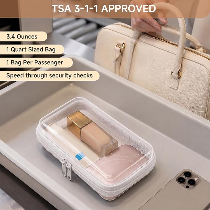 4 Pack Clear Hard Shell Zipper Case Diaper Organizer | 1.0mm Hard Shell, Upgraded Large Zipper Pulls, Clear Travel Pouches, Smooth Zipper Closure, Holds Shape - Image 7