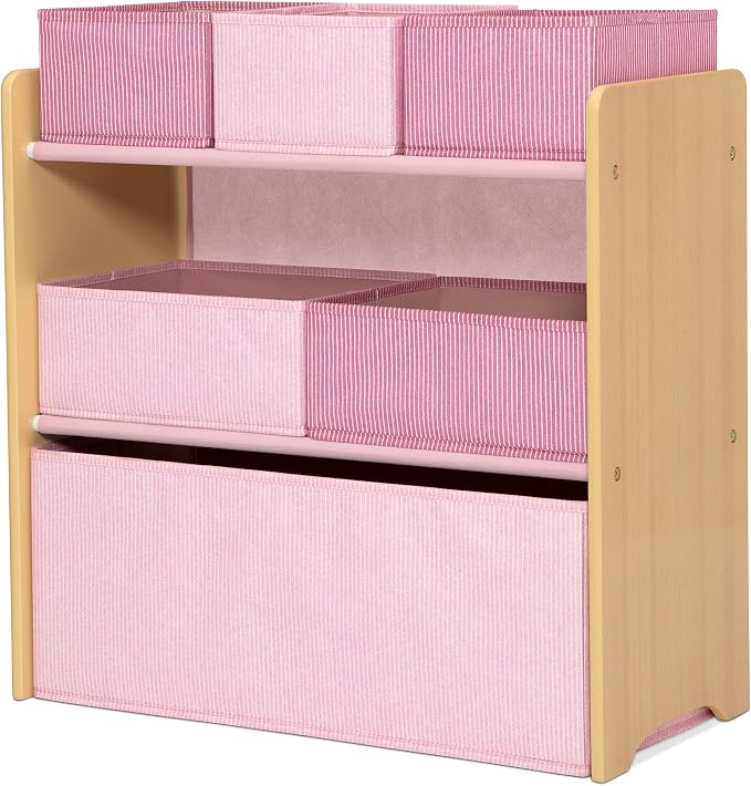 Delta Children - GapKids 6 Bin Toy Organizer - Greenguard Gold Certified, Blush Pink - Image 5