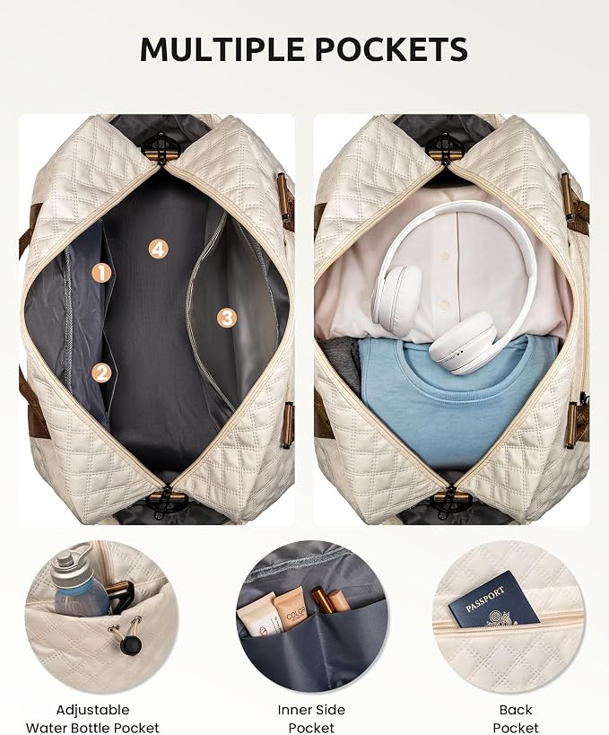 Sweet 16 Gifts for Girls-Duffle Travel Bag, Weekender Bag for Girl | Monogram Overnight Bags for Women with Wet Pocket, Letter Travel Bags with Makeup bag Gifts for family Mother(Letter Z) - Image 5