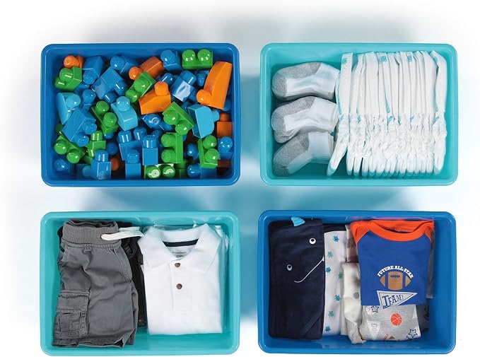 Humble Crew Plastic Storage Bins for Kids, Large Removable Toy Organizer | BPA-free, lightweight, fits cubbies and bookshelves, compatible with most toddler shelving for playroom, bedroom, or nursery - Image 5