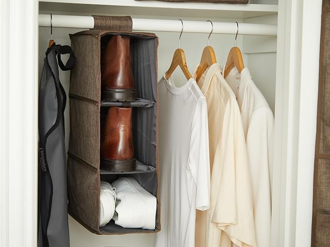 Covermates Hanging Shoe Organizer for Closet, 7" W x 13.5" D x 20.75" H | durable polyester construction, label window, 3-year warranty - Image 6
