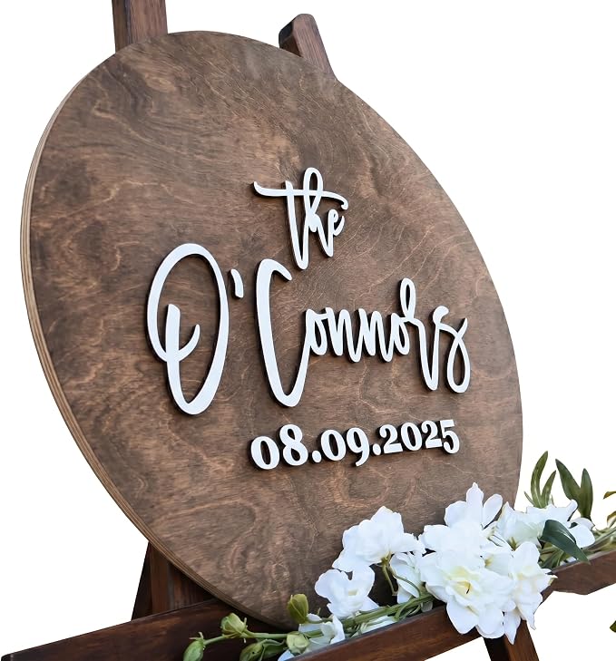 Personalized Round Guest Book Alternative Sign, Unique Guest Book Sign, Custom Alternative Guest Book, Wooden Guest Book, Wedding Ceremony Guestbook Sign (Design 4) by Obsidian+Home+Creations