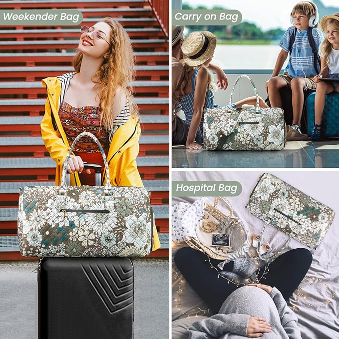 LOVEVOOK Travel Duffle Bag, Weekender Bag for Women with Toiletry Bag,Carry on Overnight Bag with Shoe Compartment,Gym Duffel Bag with Wet Pocket, Mommy Hospital Bags for Labor and Delivery - Image 6