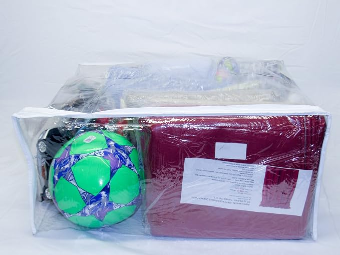 4-Pack Jumbo Heavy Duty Vinyl Zippered Storage Bags (Clear) for Sweaters, Blankets, Comforters, Bedding Sets and Much More! (24" x 20" x 11") - Image 4