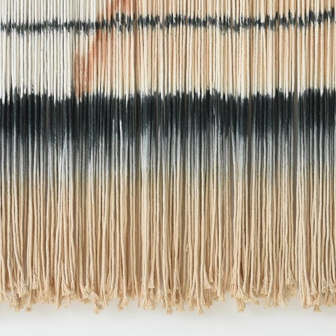 Jakalin Macrame Wall Hanging Sunset Dip Dye Boho Tapestry Handmade 57"x35" | Handmade Cotton Rope Boho Wall Decor for Living Room, Bedroom, Nursery, Large Macrame Banner for Wedding Backdrop - Image 7