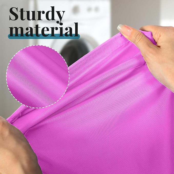 Woanger 12 Pack 28 x 45 Inch Extra Large Laundry Bags Bulk, Cute Colors | Washable Polyester, Drawstring Closure, For Clothes and Bedding, Foldable for College Dorms, Hotels, Camping and Travel - Image 3