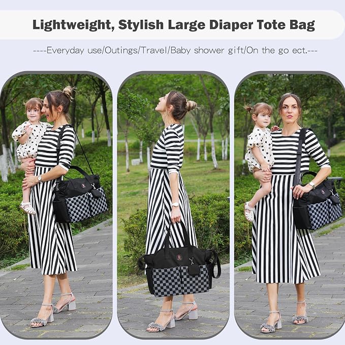 Diaper Bag Tote: Large Tote Baby Bag Boy Diaper Bag Stylish Girl Diaper Bag,Shoulder Mommy Bag - Image 4