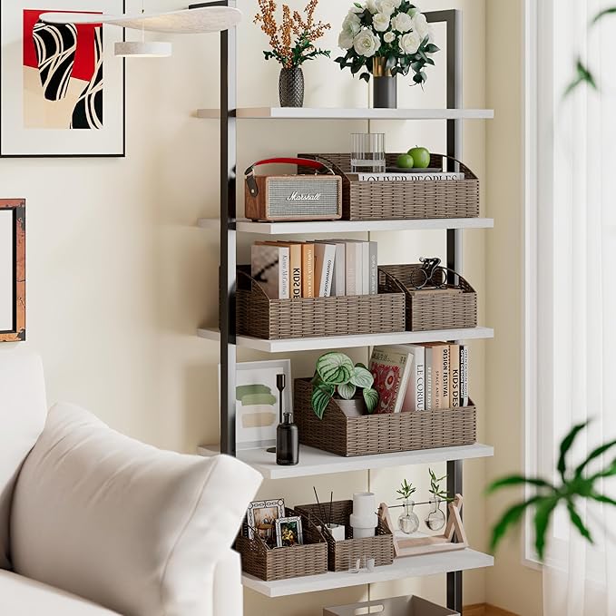 Pantry Baskets for Organizing, Wicker Basket Shelf Storage | Handwoven Pantry Organizers and Storage with Built-in Handles, Laundryroom Organization Storage Bins for Snack Cans - Image 5