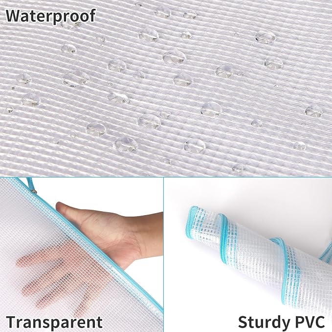 EOOUT 100pcs Mesh Zipper Pouch, A4 Size, 10 Colors Zipper Bags for Organizing Storage, Waterproof Puzzle Bag, Zipper File Bags for Board Games and School Office Supplies - Image 3