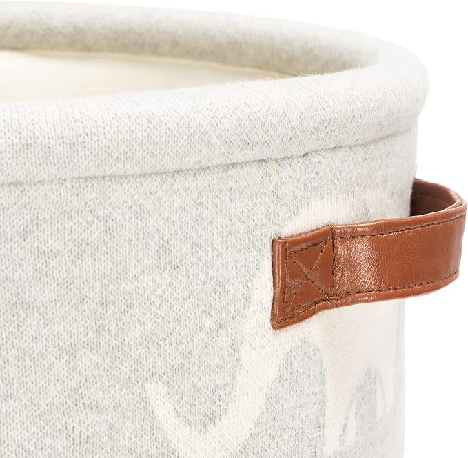 SAFAVIEH Baby Collection Effy Elephant Grey Cotton Nursery Storage Basket with Handles (Fully Assembled) - Image 3