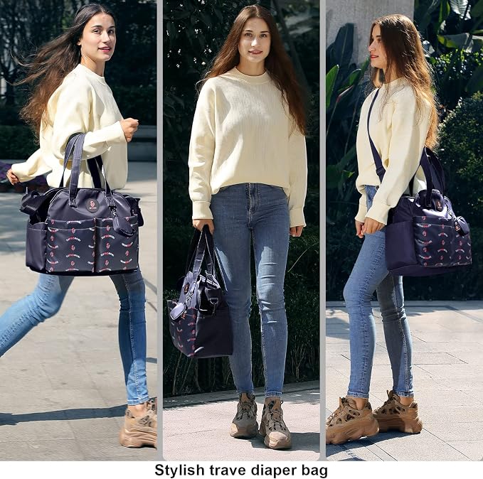 Diaper Bag Tote: Large Tote Baby Bag Boy Diaper Bag Stylish Girl Diaper Bag,Shoulder Mommy Bag - Image 2