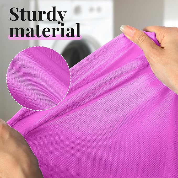 Woanger 12 Pack 28 x 45 Inch Extra Large Laundry Bags Bulk, Bright Colors | Washable Polyester, Drawstring Closure, For Clothes and Bedding, Foldable for College Dorms, Hotels, Camping and Travel - Image 4