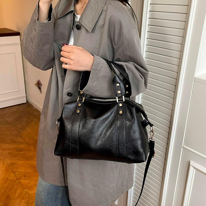 Handbags and Purses for women Vegan Leather Tote Bag for Women Satchel Shoulder Bags Travel Purse with Compartments - Image 2