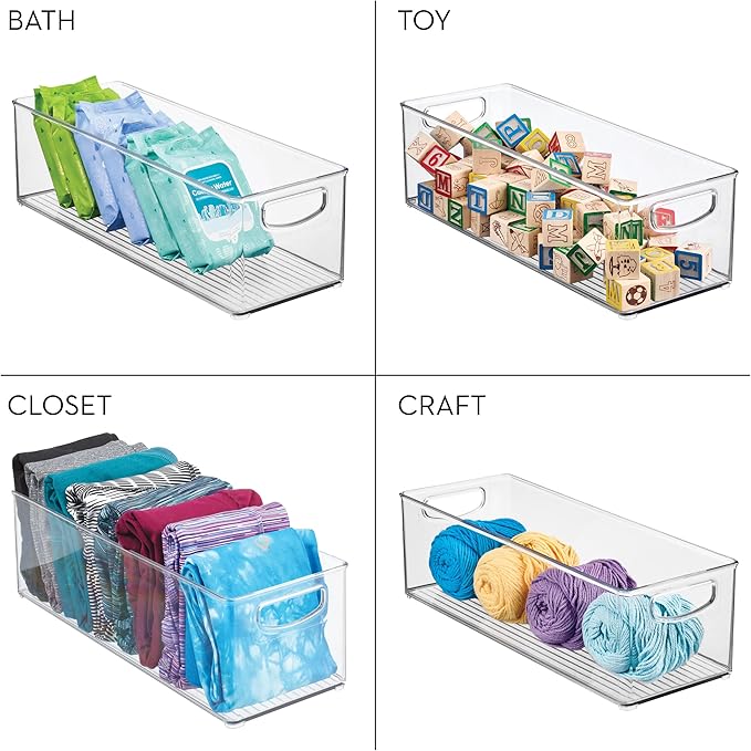 iDesign Plastic Stackable Pantry Bin with Handles, Set of 2, Clear | For Kitchen Cabinets or Fridge, Made in USA - Image 7