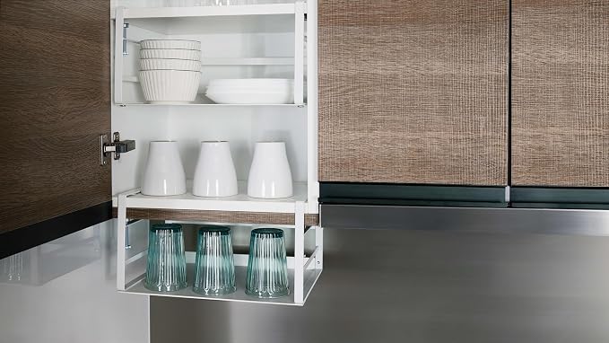 Nxconsu Under Shelf Basket, 2 Pack Under Shelf Storage Organizer, 13.4" | Heavy-Duty Metal Under Cabinet Shelf Basket Holds 30 lb with No-Drill Knob-Lock Clamp for Kitchen Pantry Cupboard - Image 6