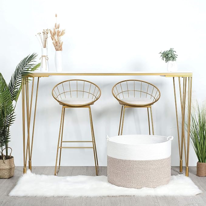 Extra Large 22 x 16in Decorative Woven Cotton Rope Blanket Storage Basket Bin Living Room with Handles and Laundry Hamper for Pillows, Pool Towels, Dog Toys, Shoes, Light Brown - Image 3