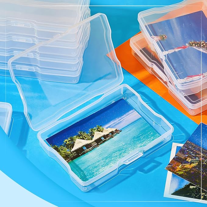 30 Pcs Clear Photo Storage Boxes for 4" x 6" Pictures Transparent Photo Case Plastic Photo Organizers and Storage Photo Storage Containers Photo Keeper for Photo Picture Card, 6.7 x 4.7 x 1.2'' - Image 5