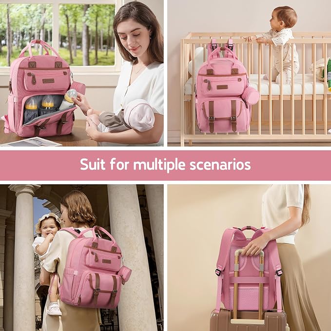 Maelstrom Diaper Backpack, 30L Pink - Image 7
