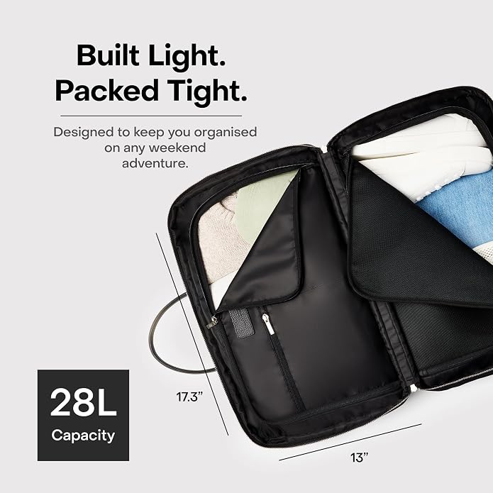 Carry All Split Weekender, Carry On Bag | Weekender Travel Bag for Personal & Work, Zipped Pockets, Pass-Through Band, Clamshell Opening, Flight Approved - Image 3