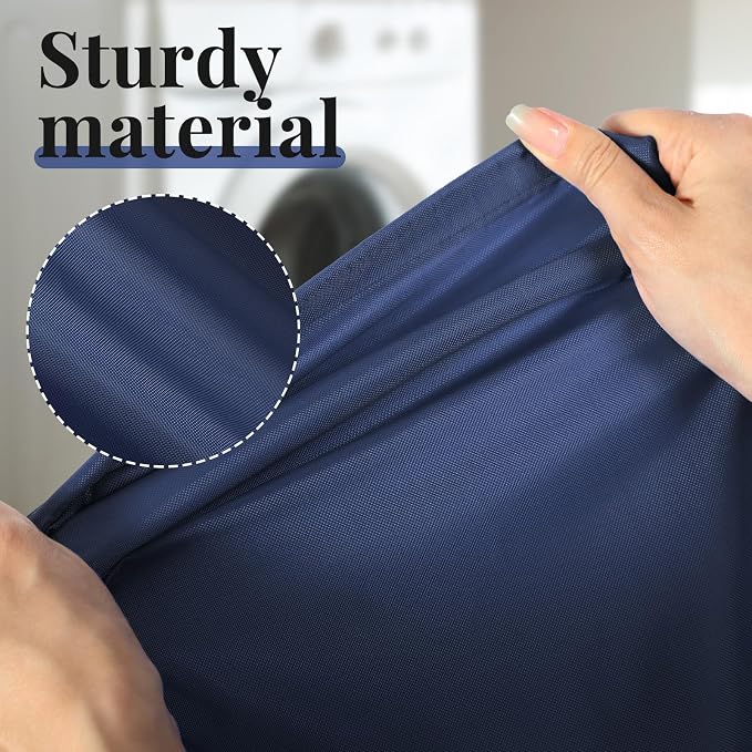 Woanger 12 Pack 28 x 45 Inch Extra Large Laundry Bags Bulk, Navy Blue | Washable Polyester, Drawstring Closure, For Clothes and Bedding, Foldable for College Dorms, Hotels, Camping and Travel - Image 3