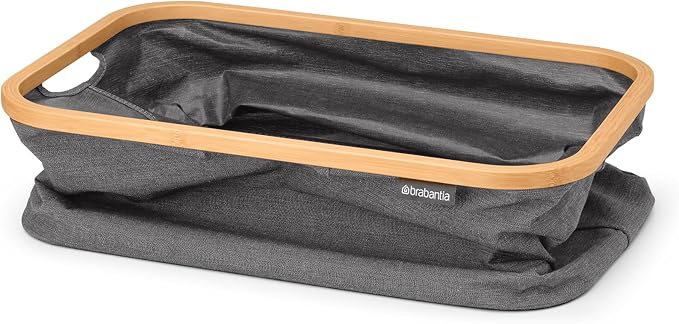 Brabantia - Foldable Laundry Basket 10.6 Gal - Water Resistant Hamper for Wet & Dry Laundry - Storage Basket for Clothes & Linen - Bamboo Rim for Easy Grip - Garment Washing - Pepper Black - Image 4