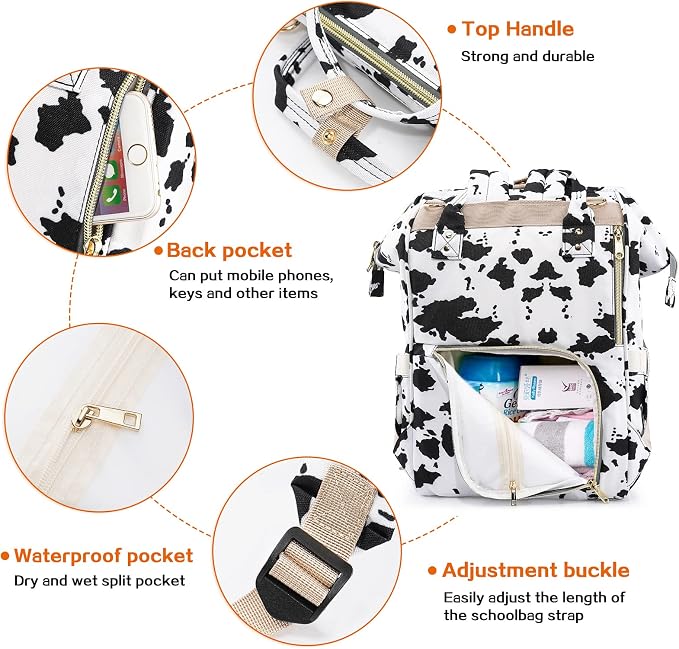 Diaper Bag Backpack for Mom & Dad, Multifunction Waterproof Baby Changing Bags, Large Nappy Bag Backpack - Image 3