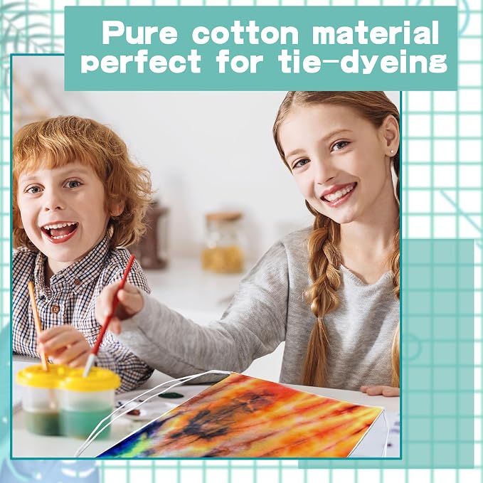 30 Pcs Tie Dye Cotton Drawstring Bags Sublimation Blank Tote Backpack Bulk Items to Tie Dye DIY Birthday Party Favors - Image 6