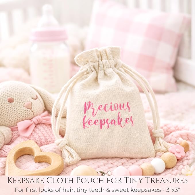 Luxury Baby Girl Memory Book Set – Keepsake Journal & Milestone Album from Pregnancy to Age 5 with Premium Gift Box, Storage Pouch & Keepsake Envelope – Baby Shower & Newborn Gift - Image 5