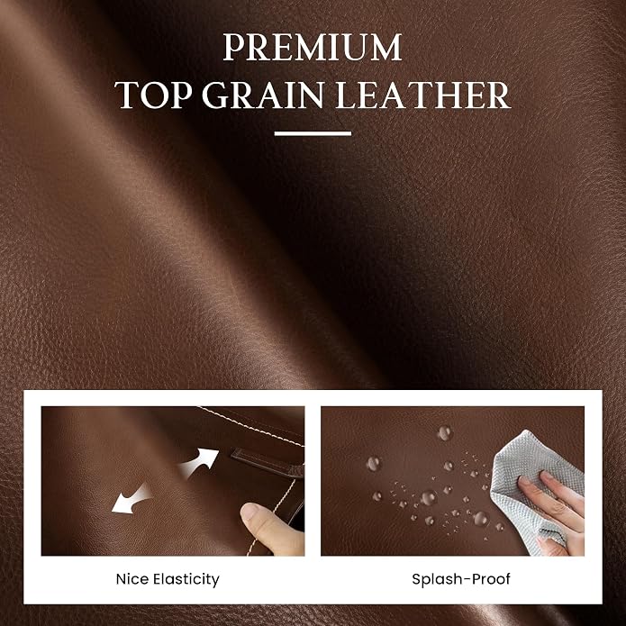 befen Vintage Genuine Leather Work Tote Bag for Women, Tote Bag with Zipper | Large Tote Bag with Zipper Leather Purse and Handbags with Compartment, Vintage Genuine Leather Work Tote Bag for Women - Image 8