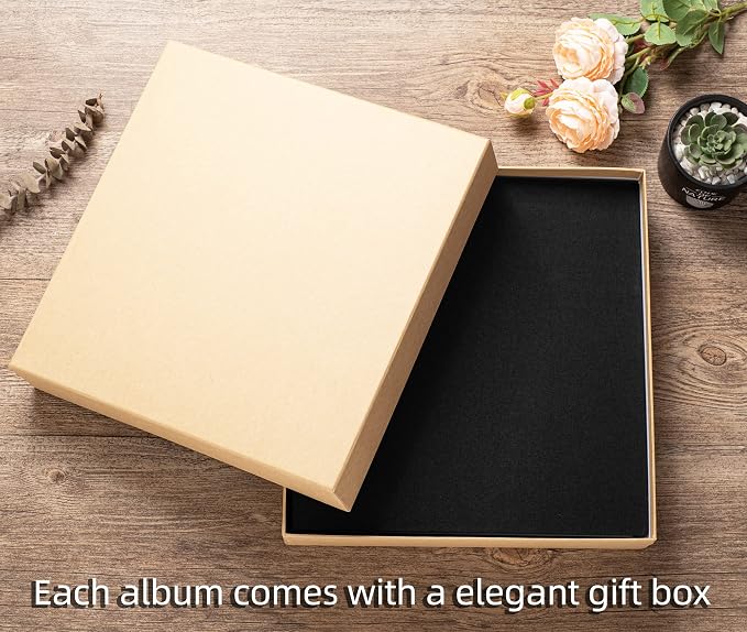 Super Large Photo Album Self Adhesive Scrapbook Album for 4×6 5×7 8×10 10×12 or Bigger Pictures DIY Magnetic Linen Cover Album 80Sheets/160Pages DIY Photo Album(Black) - Image 6