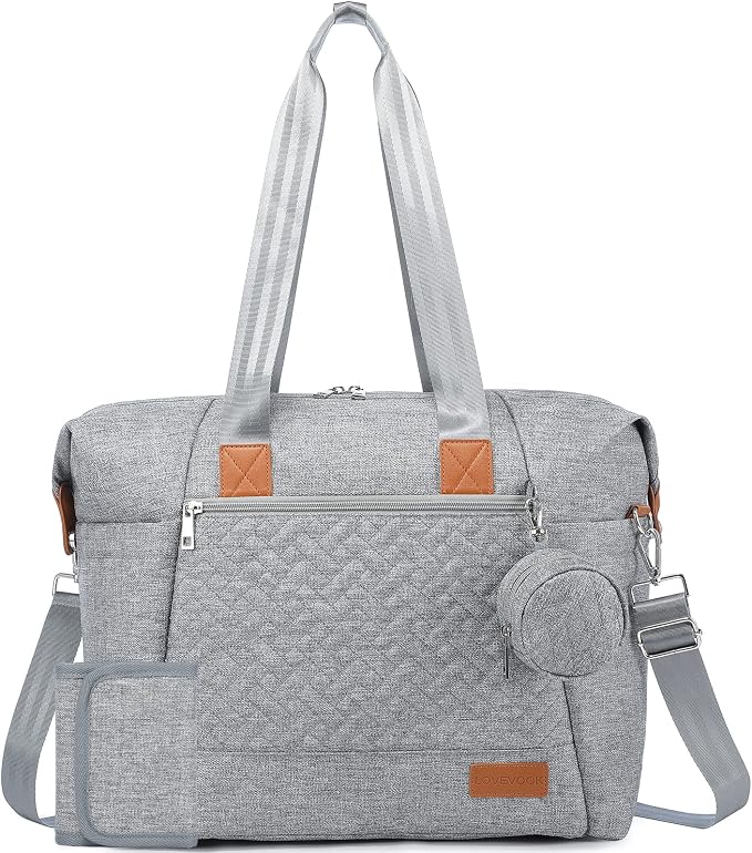 LOVEVOOK Diaper Bag Tote, Baby Diaper Bag Waterproof Travel Diaper Tote with Changing Pad by LOVEVOOK