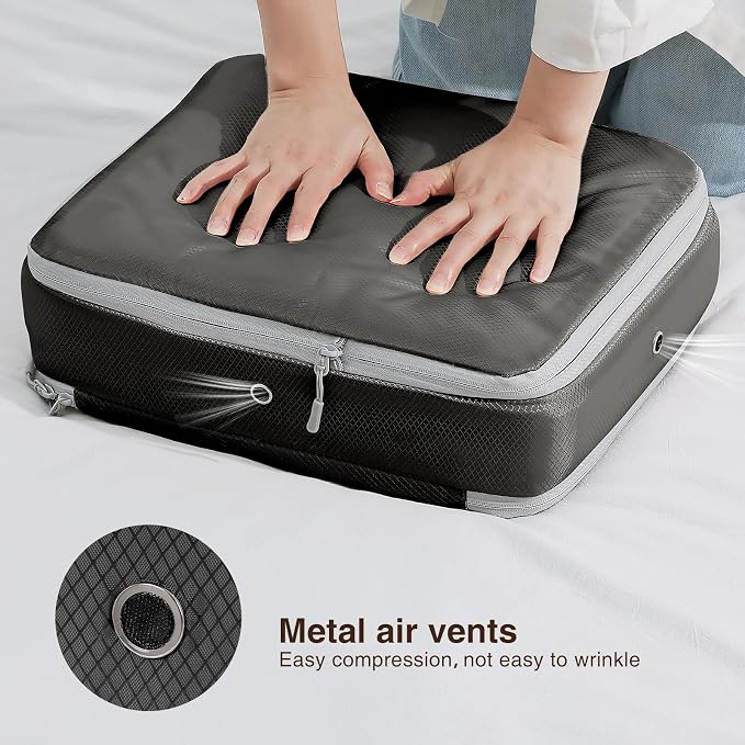DIMJ Clothes Storage Bag 6 Pack, 19L Compression Storage Bags for Blanket, Sweater, Jacket, Closet, Sheet Storage Organizer with Window Handle, Compression Packing Cubes Space Saver Bags with Zipper - Image 4