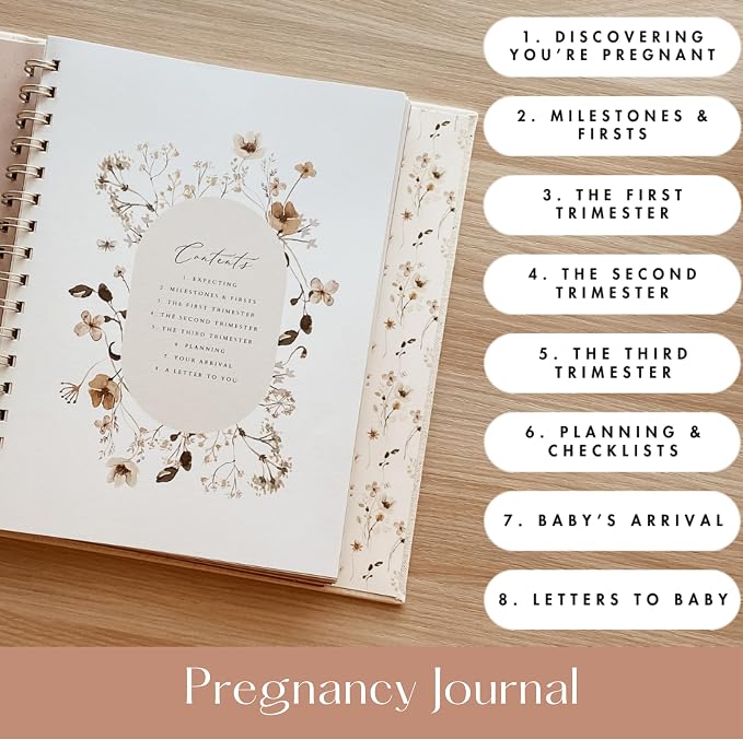 Pregnancy Journal & Baby Memory Book Bundle – Baby Book Keepsake for Expecting Moms, Newborn Milestones & First Year Moments – Baby Gift for Baby Showers & New Parents (Unisex) - Image 6
