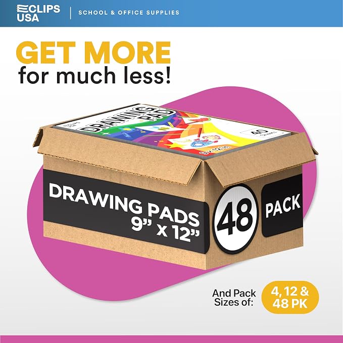 Sketch Book for Kids, Drawing Pad for Kids, Drawing Paper, Sketch Pad for Kid, Kid Sketch Book (9 x 12, 40 Sheets) (48) - Image 7