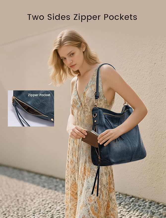 Hobo Crossbody Bag for Women, Designer Shoulder Purse Handbags - Image 3