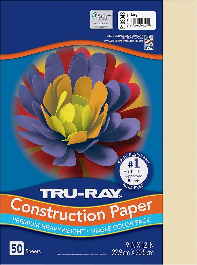 Tru-Ray Construction Paper 9x12 Ivory by Tru-Ray%C2%AE