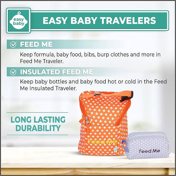 Easy Baby - Diaper, Bottle, and Supplies - Organizer Pouches and Changing Pad - Change, Feed, Dress, and Clean Me (8 Pack Laguna) | Organizing Packing Tote Cubes for Baby Items - Image 2