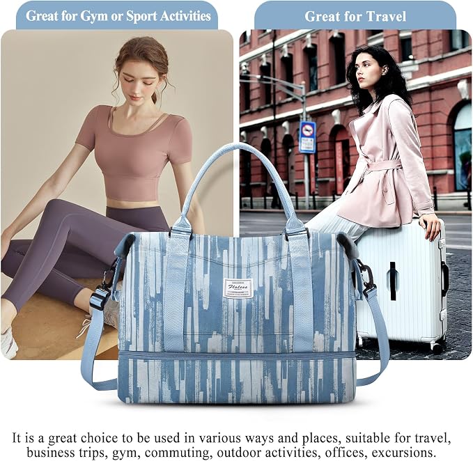 Weekender Bags for Women, Personal Item Travel Bag with Shoes Compartment | Overnight Travel Duffel Bag with Toiletry Bag, Airplane Friendly Carry-On Bag - Image 7