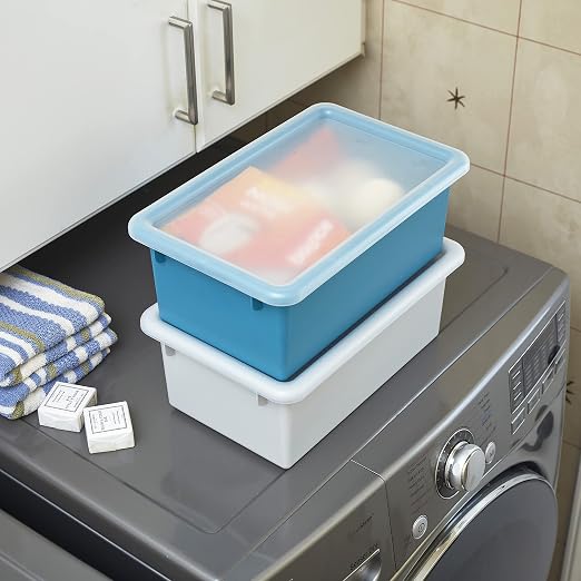 ECR4Kids Cubby Storage Plastic Bin with Lids, Multipurpose Organization, Contemporary, 10-Piece | Durable plastic, GREENGUARD Gold Certified, 7 quart capacity, lightweight & nestable, easy-lift lids, classroom/home use - Image 10