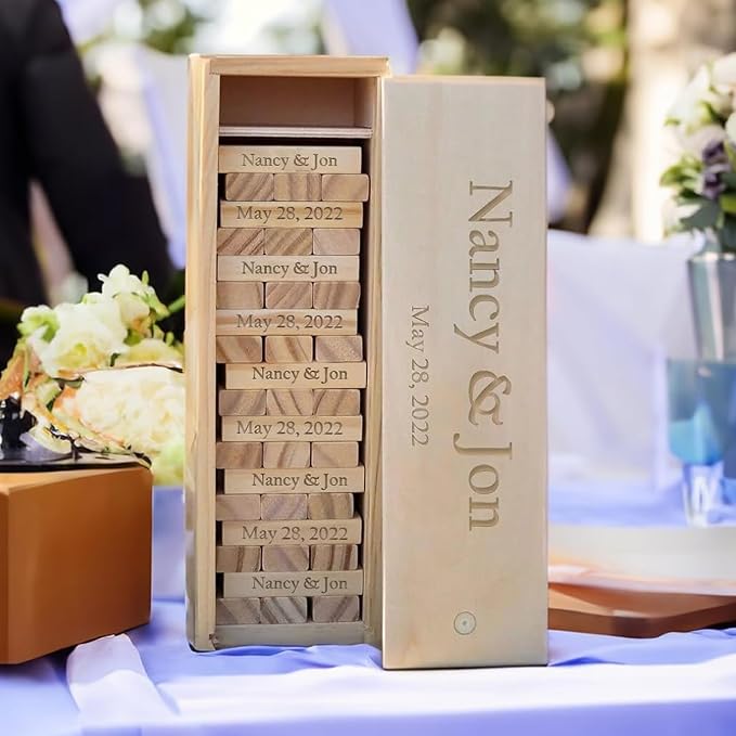 Personalized Wedding Guest Book Alternative: Wood Block Game, Baby Shower Guest Book, for Couple, Couple Gifts, Hostess Gifts, Customizable Gifts, House Warming Gifts New Home - Image 6