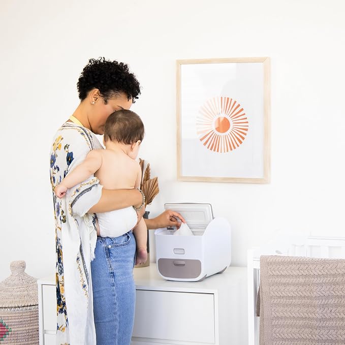 Ubbi Portable Diaper Caddy & Changing Mat, Taupe | Baby & Toddler Nursery Changing Station, Diaper Storage, Caddy Organizer, Stores Baby Diapers, Wipes & Changing Essentials - Image 4