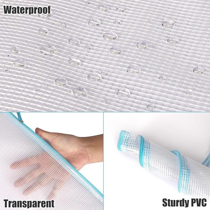 EOOUT 56pcs Mesh Zipper Pouch Zipper Bag, Durable Pouches for Organization Puzzle Storage, Letter Size, A4 Size, for Office Supplies - Image 3