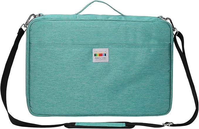 JAKAGO 480 Slots Colored Pencil Case Extra Large Capacity Pen Holder for Artist Painter Zipper Organizer Bag for Marker Highlighter Storage Case for Office Sketch Travel Supplies (Green) by JAKAGO