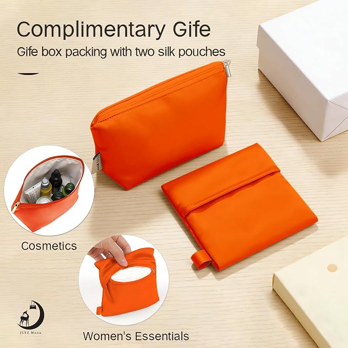 Fits for Brikin Bag Insert Organizer For Hermes(30 S,Orange) | Premium Silk Material,Smooth Touch,Lightweight,zipper,protect from scratches & stains,multiple pockets,keychain,waterproof - Image 5