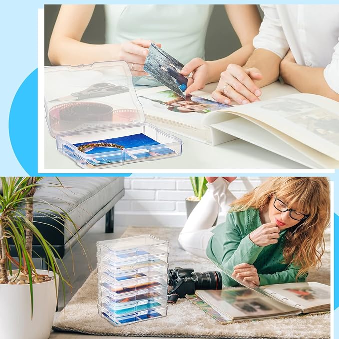 30 Pcs Clear Photo Storage Boxes for 4" x 6" Pictures Transparent Photo Case Plastic Photo Organizers and Storage Photo Storage Containers Photo Keeper for Photo Picture Card, 6.7 x 4.7 x 1.2'' - Image 7