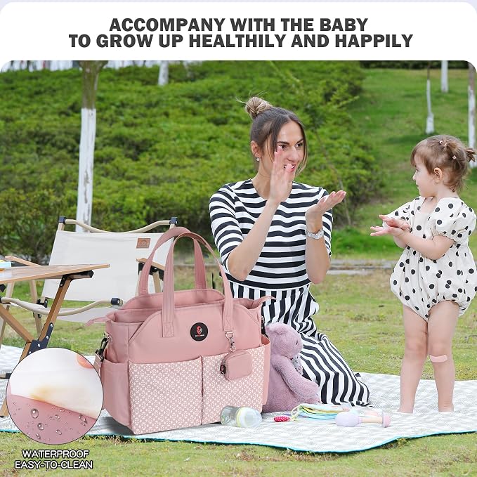 Diaper Bag Tote: Large Tote Baby Bag Boy Diaper Bag Stylish Girl Diaper Bag,Shoulder Mommy Bag - Image 2