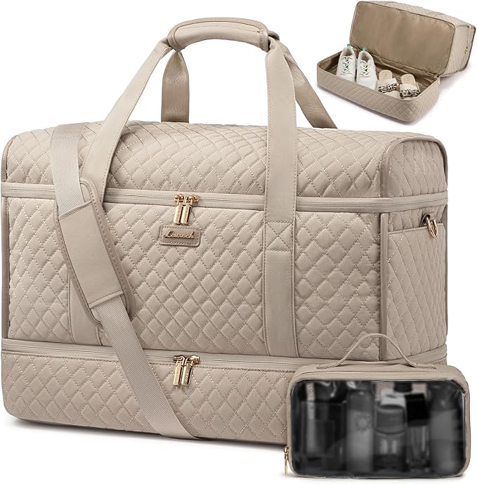 LOVEVOOK Large Travel Duffle Bag, Weekender Bags for Women With Shoe Compartment, Overnight Hospital Bag For Women Labor Delivery, Carry on Bag Personal Item Travel Bag, Yoga Gym Duffel Bag by LOVEVOOK
