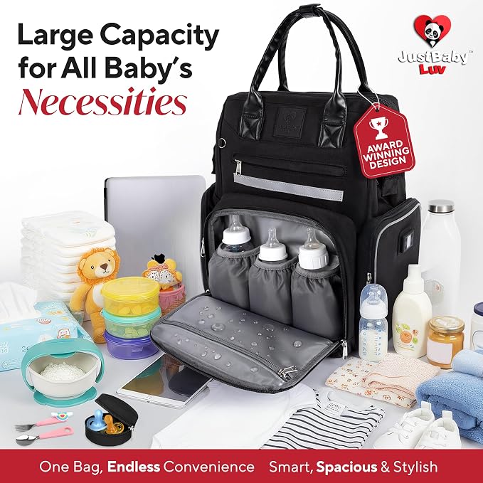 Premium Baby Diaper Bag with Changing Station, Diaper Bag Backpack w/ Pad | Award-winning, built-in changing station, warming pockets, waterproof, travel ready, unisex - Image 8