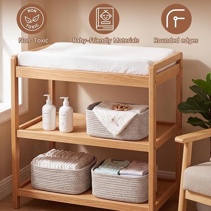 12 Pack Small Storage Basket Cute Natural Cotton Rope Woven Basket Tiny Boho Decorative Toy Storage Bin Gift Baskets for Home Organizing, Closet, Shelf, Nursery, Bathroom(Rectangle,Oatmeal) - Image 7